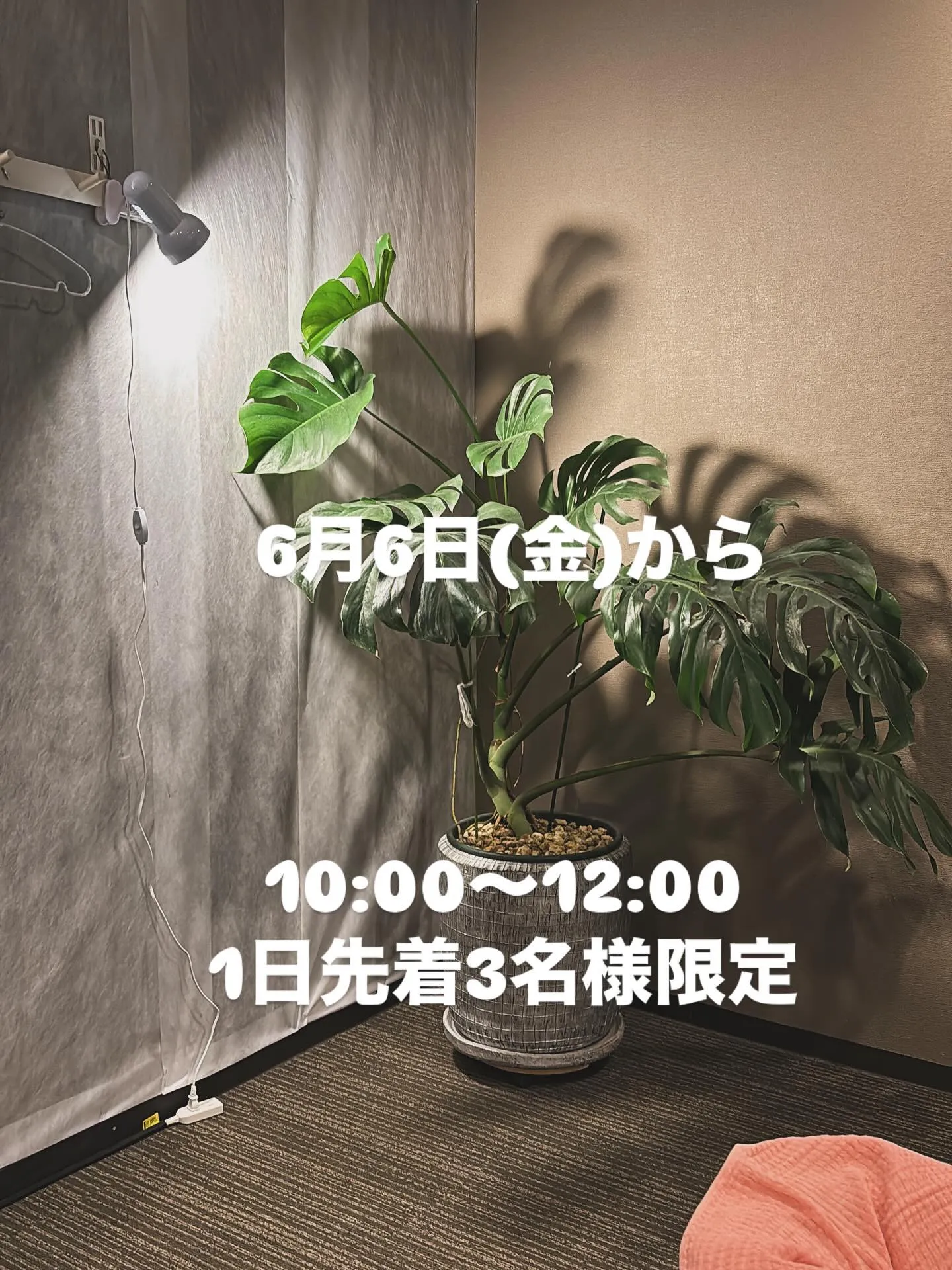 10:00〜12:00の1日3名様限定で全コース500円引き...